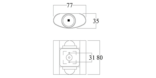 LINEA WAVE WALL MOUNTING DIRECT/INDIRECT WITH 2 X 1 LENS